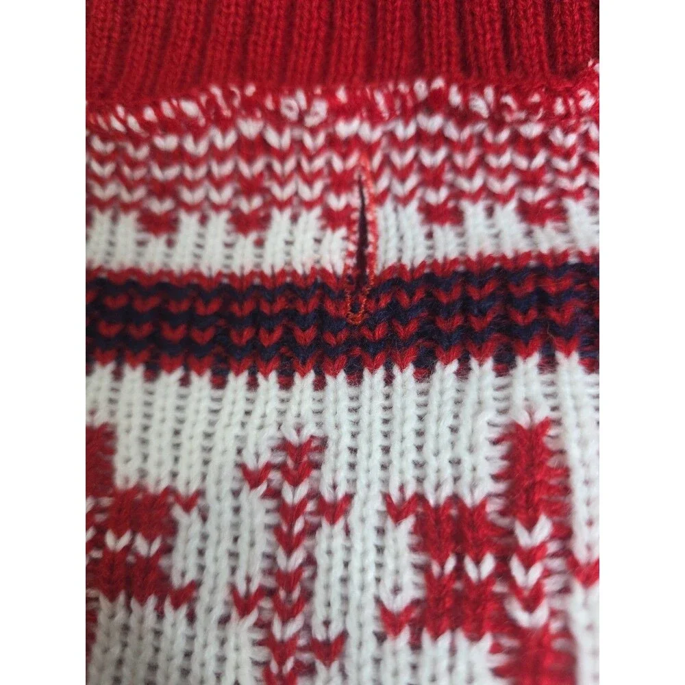 Large Dog SOFT Sweater Reindeer Turtleneck Winter Holiday XXXL (60-80 LBS), RED